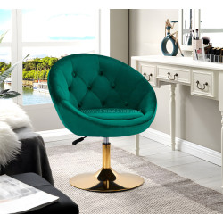 Fotoliu 4Rico QS-BL12G 148147 Velvet (Green/Gold)