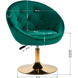 Кресло 4Rico QS-BL12G 148147 Velvet (Green/Gold) Thumb