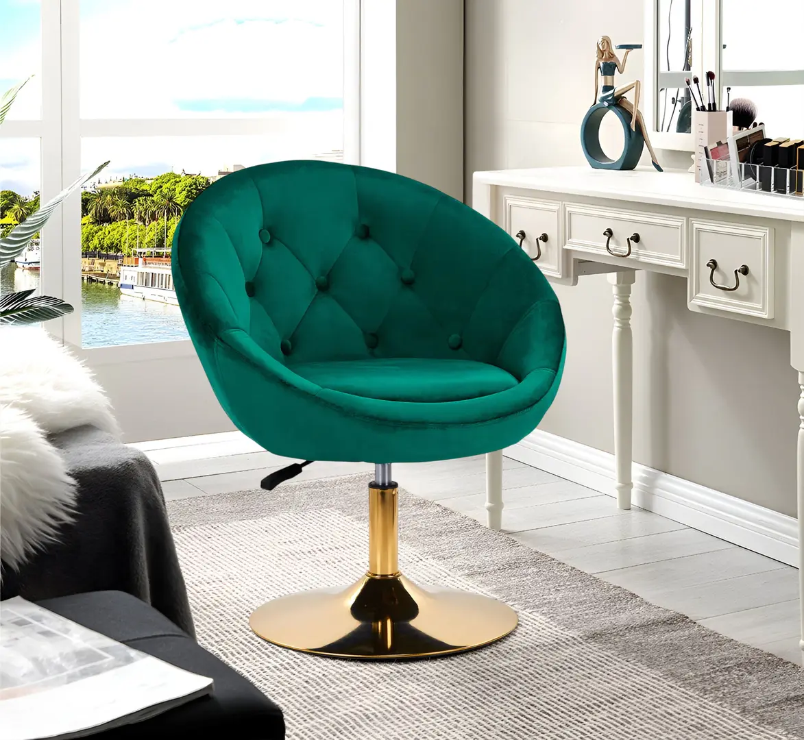 Кресло 4Rico QS-BL12G 148147 Velvet (Green/Gold)