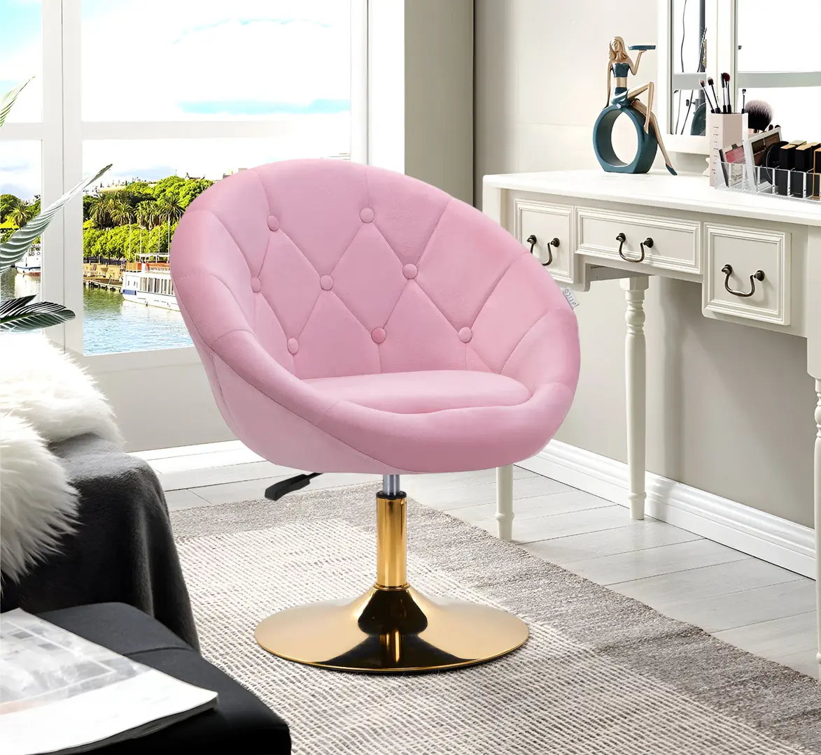 Fotoliu 4Rico QS-BL12G 151019 Velvet (Pink/Gold)