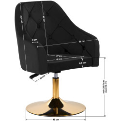 Fotoliu 4Rico QS-BL14G 148148 Velvet (Black/Gold) Thumb