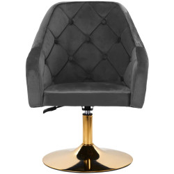 Fotoliu 4Rico QS-BL14G 148152 Velvet (Dark Gray/Gold) Thumb