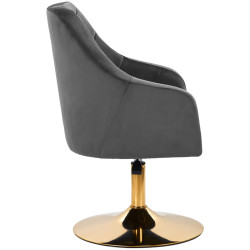 Fotoliu 4Rico QS-BL14G 148152 Velvet (Dark Gray/Gold) Thumb