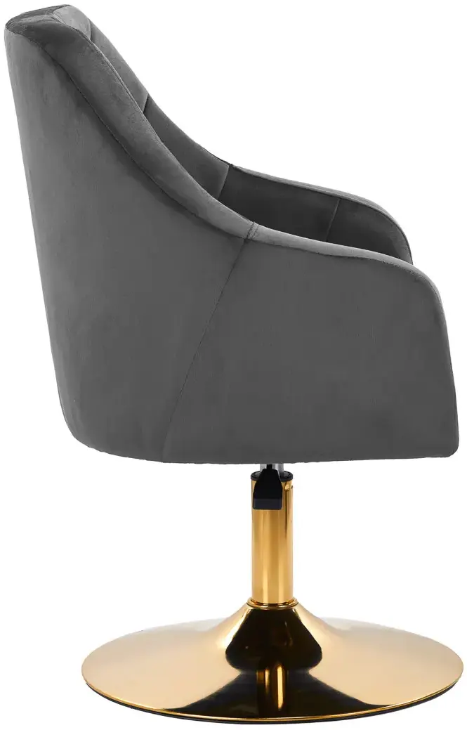 Fotoliu 4Rico QS-BL14G 148152 Velvet (Dark Gray/Gold)