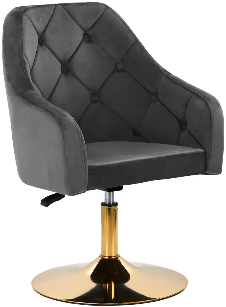 Fotoliu 4Rico QS-BL14G 148152 Velvet (Dark Gray/Gold)