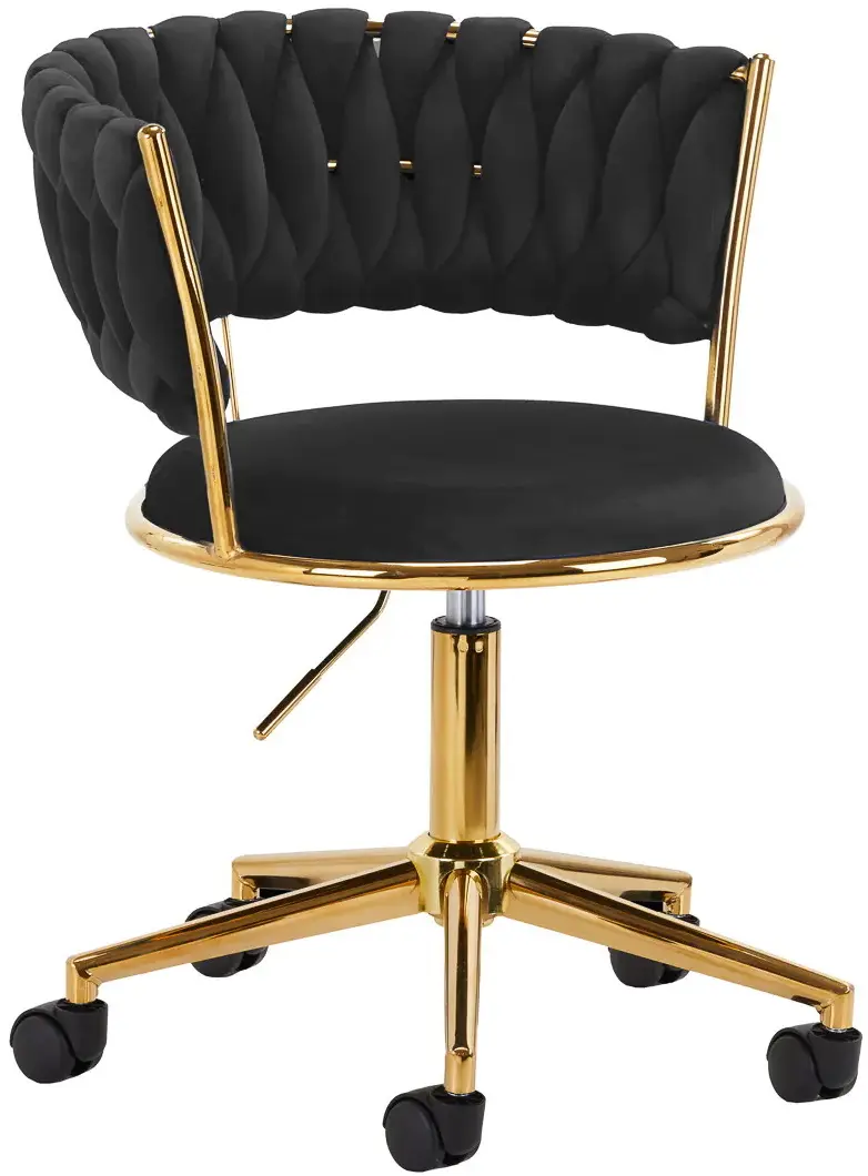 Fotoliu 4Rico QS-GW01G 148120 Velvet (Black/Gold)