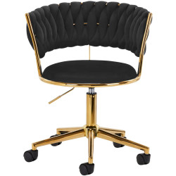 Fotoliu 4Rico QS-GW01G 148120 Velvet (Black/Gold) Thumb