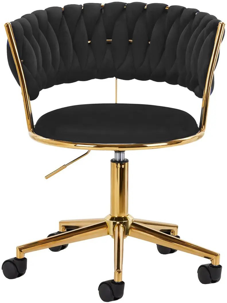 Fotoliu 4Rico QS-GW01G 148120 Velvet (Black/Gold)