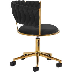 Fotoliu 4Rico QS-GW01G 148120 Velvet (Black/Gold) Thumb