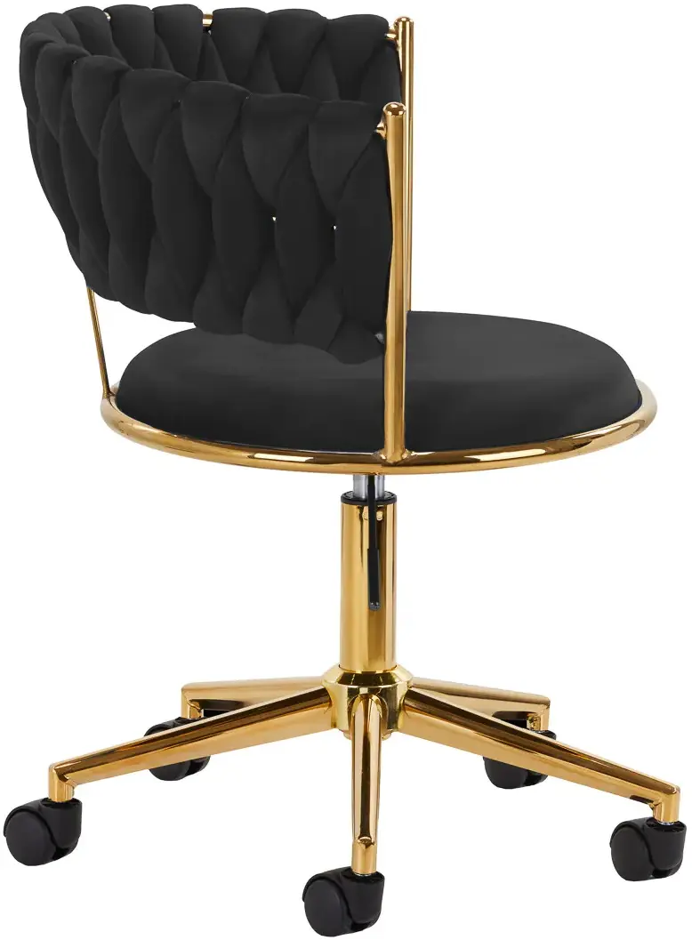 Fotoliu 4Rico QS-GW01G 148120 Velvet (Black/Gold)