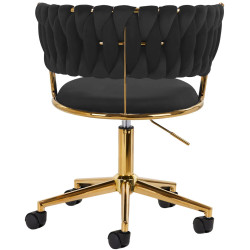 Fotoliu 4Rico QS-GW01G 148120 Velvet (Black/Gold) Thumb