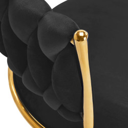 Fotoliu 4Rico QS-GW01G 148120 Velvet (Black/Gold) Thumb