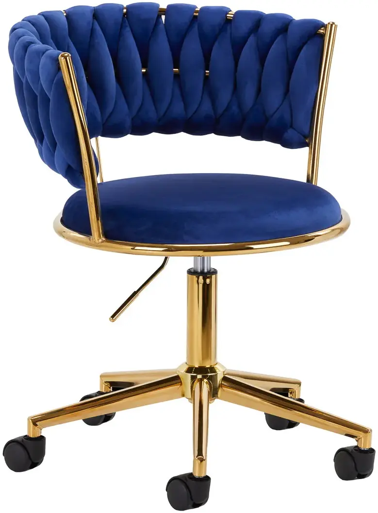 Fotoliu 4Rico QS-GW01G 148121 Velvet (Dark Blue/Gold)