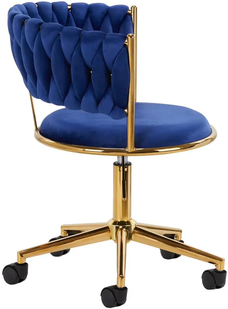 Fotoliu 4Rico QS-GW01G 148121 Velvet (Dark Blue/Gold)