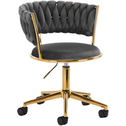 Кресло 4Rico QS-GW01G 148128 Velvet (Dark Gray/Gold) Thumb