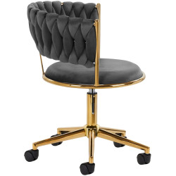 Кресло 4Rico QS-GW01G 148128 Velvet (Dark Gray/Gold) Thumb