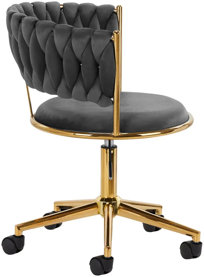 Кресло 4Rico QS-GW01G 148128 Velvet (Dark Gray/Gold)