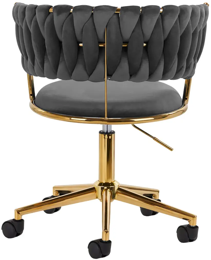 Кресло 4Rico QS-GW01G 148128 Velvet (Dark Gray/Gold)