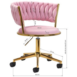 Fotoliu 4Rico QS-GW01G 150122 (Pink/Gold) Thumb