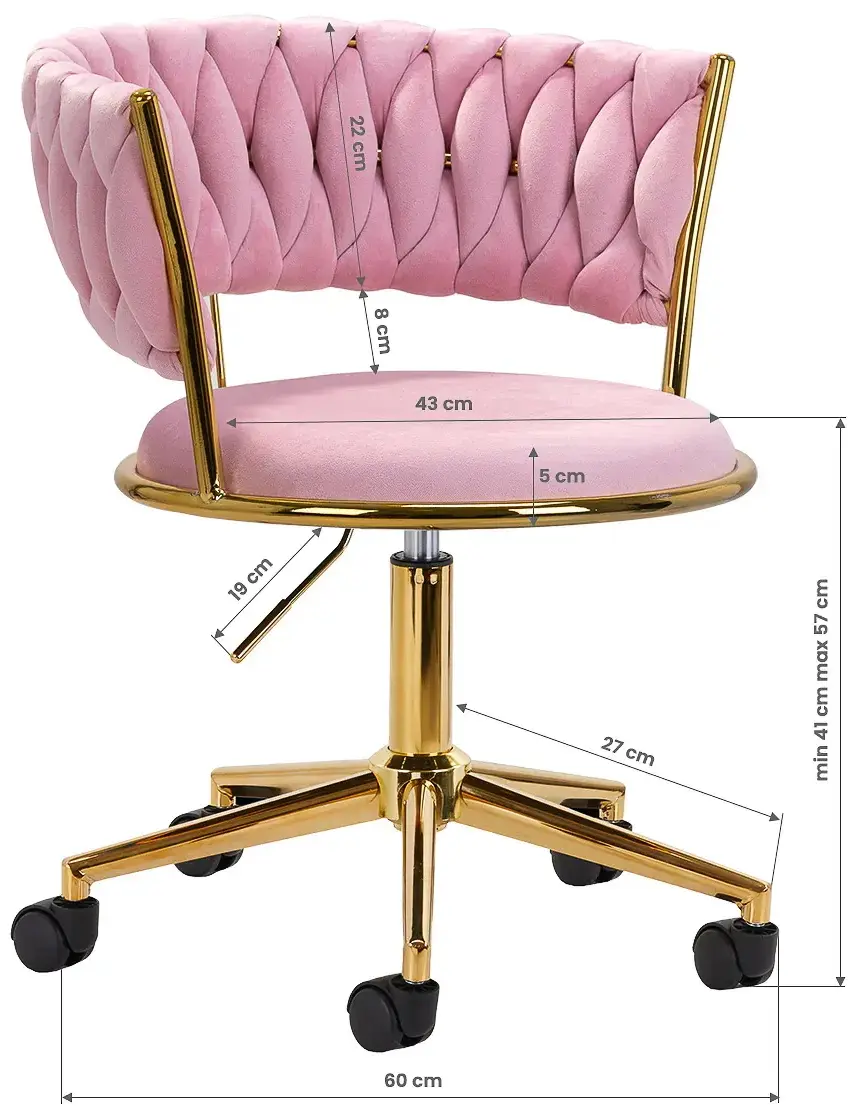 Fotoliu 4Rico QS-GW01G 150122 (Pink/Gold) - 3