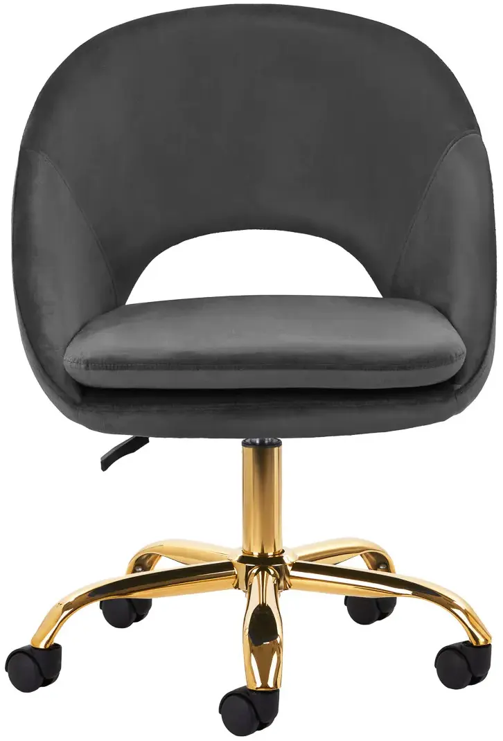 Кресло 4Rico QS-MF18G 148142 Velvet (Dark Gray/Gold)