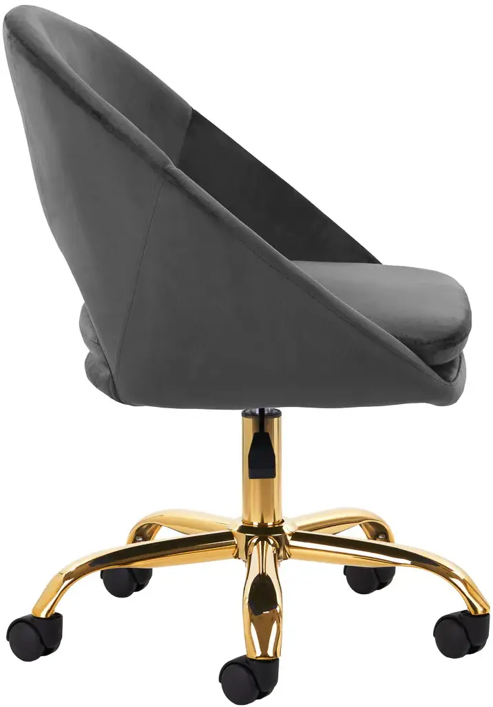 Кресло 4Rico QS-MF18G 148142 Velvet (Dark Gray/Gold)