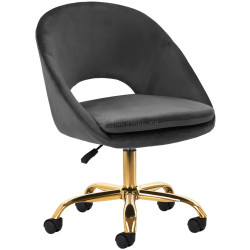 Fotoliu 4Rico QS-MF18G 148142 Velvet (Dark Gray/Gold)