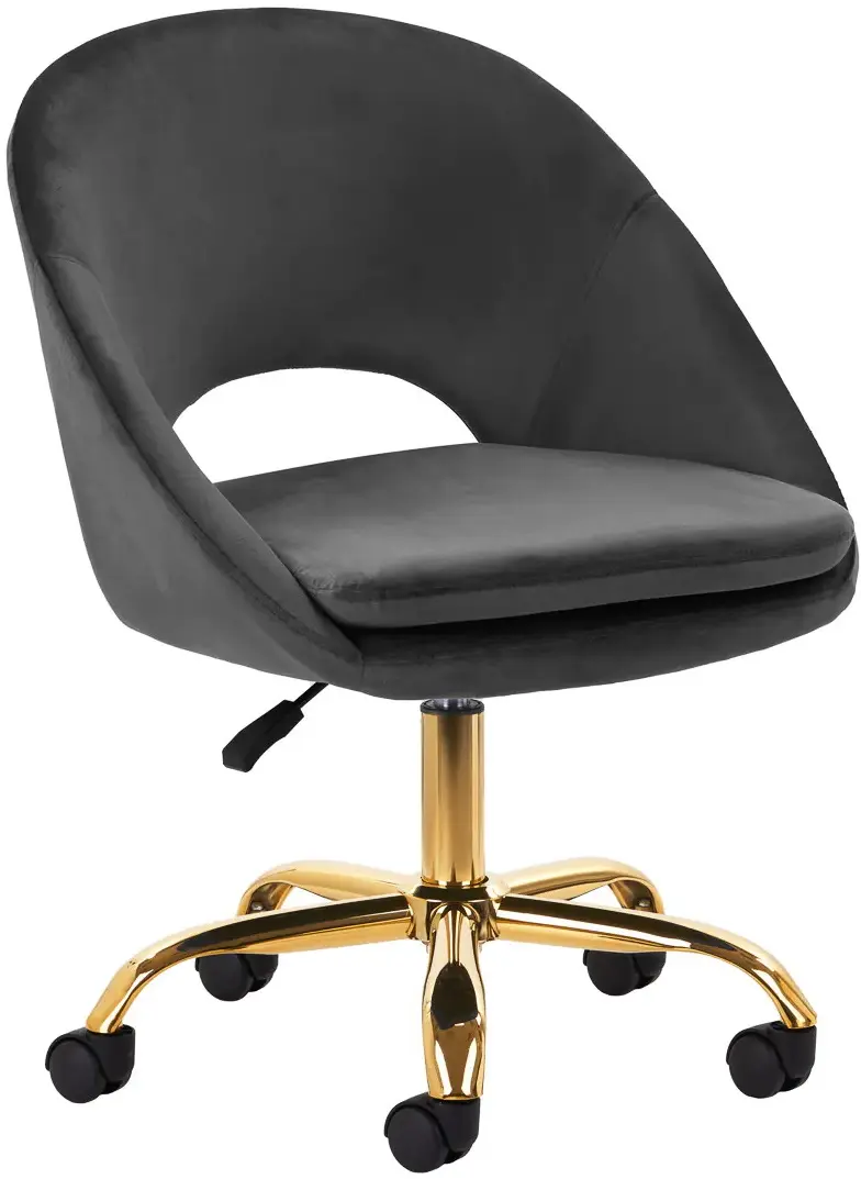 Кресло 4Rico QS-MF18G 148142 Velvet (Dark Gray/Gold)