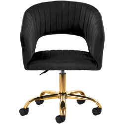 Fotoliu 4Rico QS-OF212G 148130 Velvet (Black/Gold) Thumb