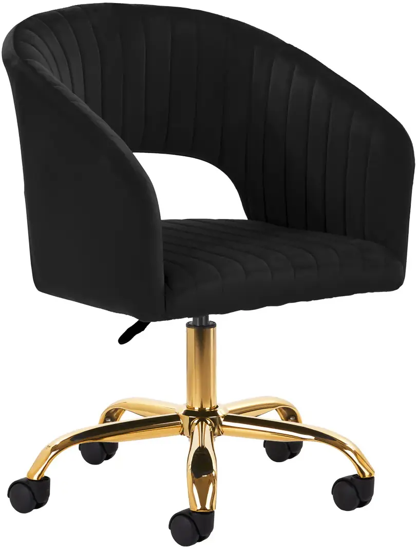 Fotoliu 4Rico QS-OF212G 148130 Velvet (Black/Gold)