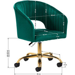 Кресло 4Rico QS-OF212G 148139 Velvet (Green/Gold) Thumb