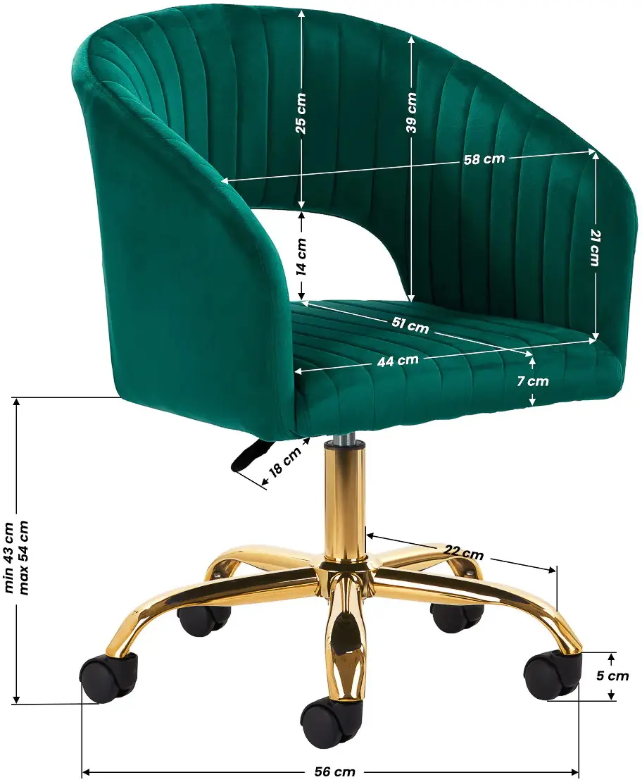 Кресло 4Rico QS-OF212G 148139 Velvet (Green/Gold)