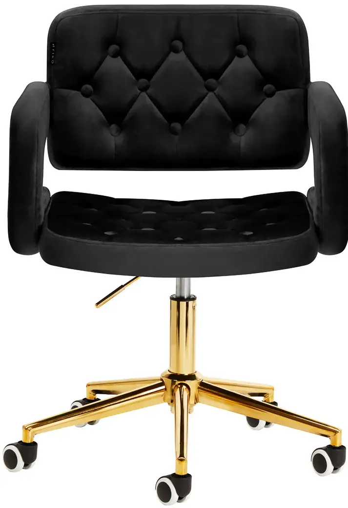 Fotoliu 4Rico QS-OF213G 148154 Velvet (Black/Gold)