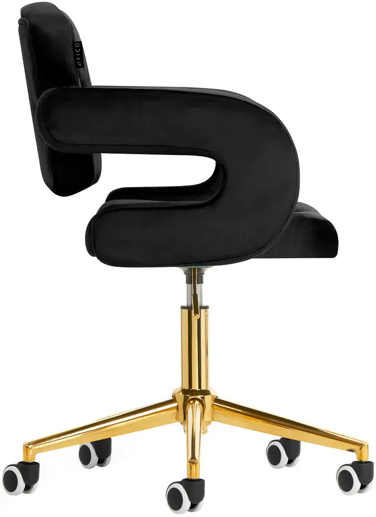 Fotoliu 4Rico QS-OF213G 148154 Velvet (Black/Gold)