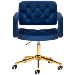 Кресло 4Rico QS-OF213G 148156 Velvet (Dark Blue/Gold) Thumb