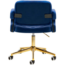 Кресло 4Rico QS-OF213G 148156 Velvet (Dark Blue/Gold) Thumb