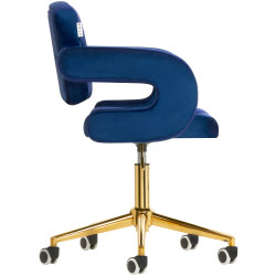 Кресло 4Rico QS-OF213G 148156 Velvet (Dark Blue/Gold) Thumb