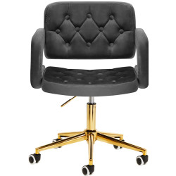 Кресло 4Rico QS-OF213G 148157 Velvet (Dark Gray/Gold) Thumb