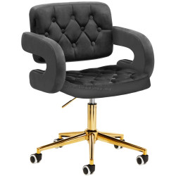 Кресло 4Rico QS-OF213G 148157 Velvet (Dark Gray/Gold)