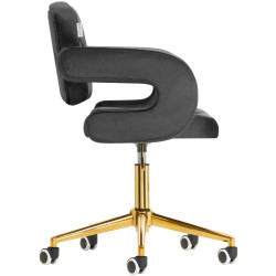 Кресло 4Rico QS-OF213G 148157 Velvet (Dark Gray/Gold) Thumb