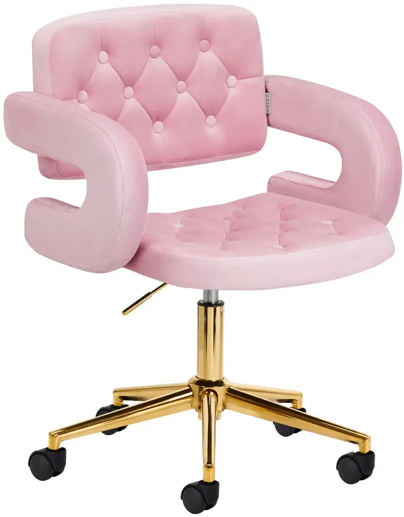 Кресло 4Rico QS-OF213G 150127 Velvet (Pink/Gold)