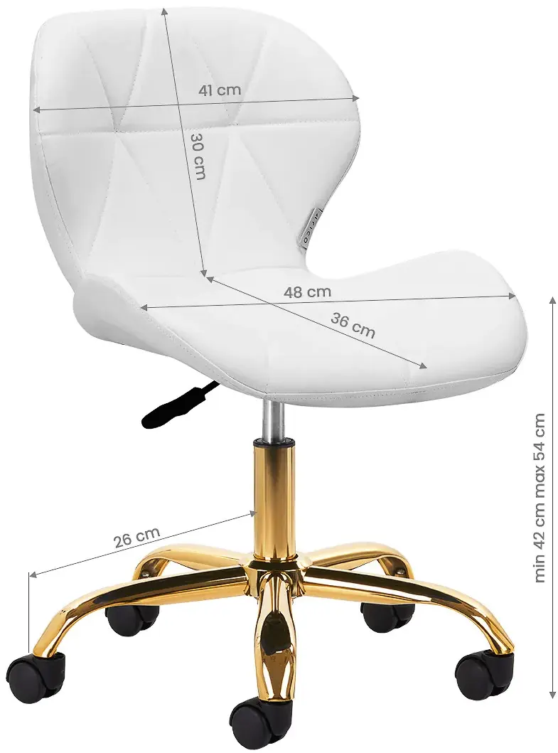 Fotoliu Activeshop QS-06G 150113 (White/Gold)
