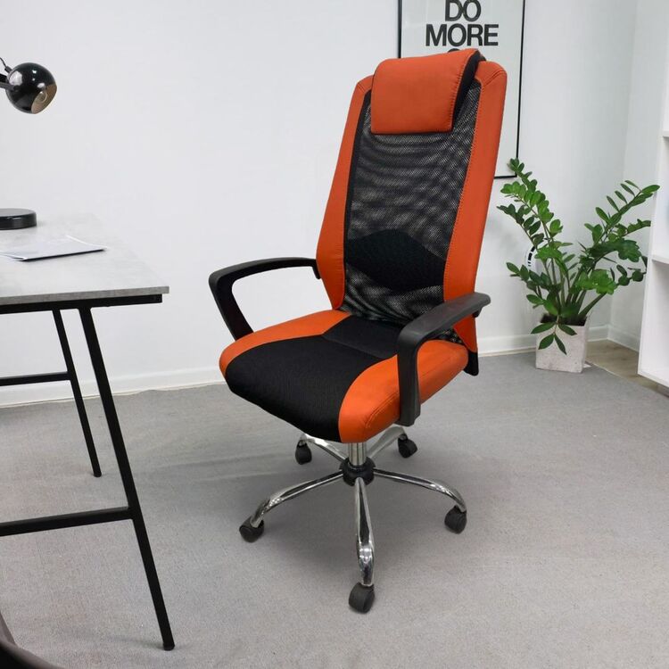 Кресло AMF Dakar Plus (Orange/Black/Chrome)