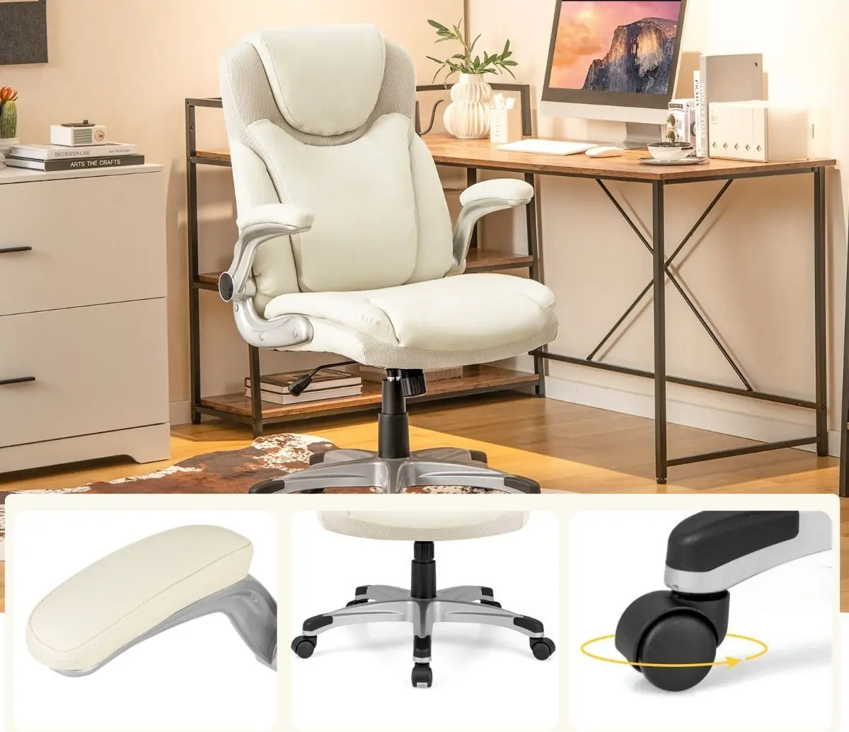 Fotoliu Costway CB10557WH (White)