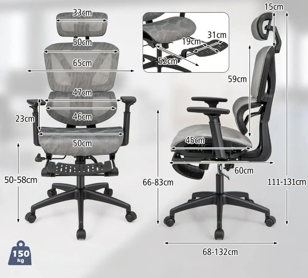 Fotoliu Costway CB10622GR (Grey)