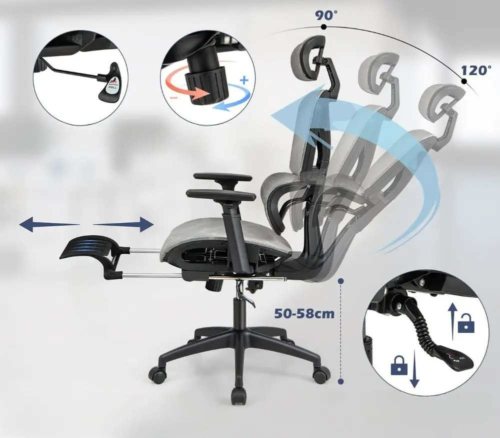 Fotoliu Costway CB10622GR (Grey)