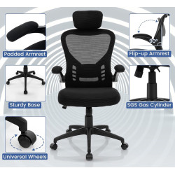 Fotoliu Costway CB10626DK (Black) Thumb