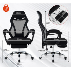 Fotoliu Costway CB10629DK (Black) Thumb