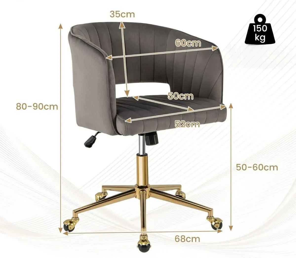 Fotoliu Costway JV11332GR (Grey)