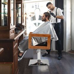 Fotoliu de coafor Costway JB10006BK (Black/Redwood) Thumb